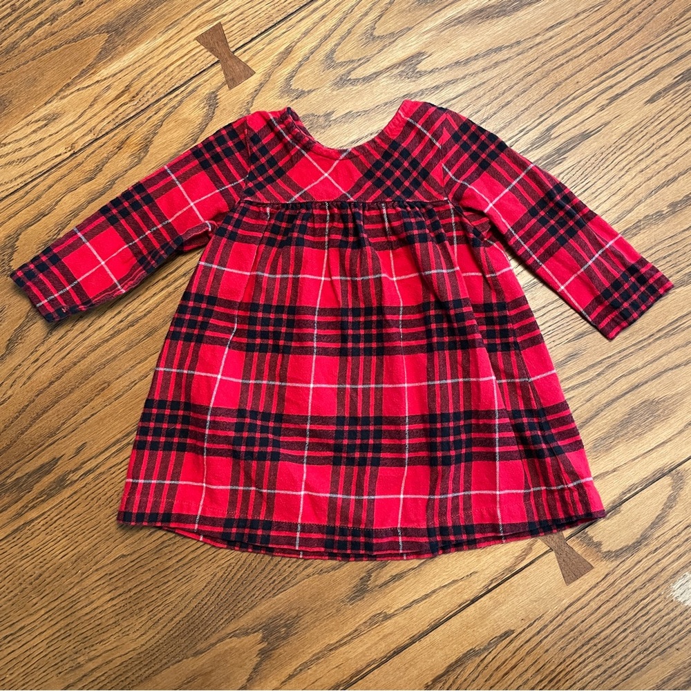 Hanna Andersson Red and Black Checkered Dress size 80cm, 18-24 months. Flannel